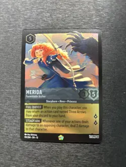 Disney Lorcana Wilds Unknown Merida- Formidable Archer Legendary 191/204 - Image 1