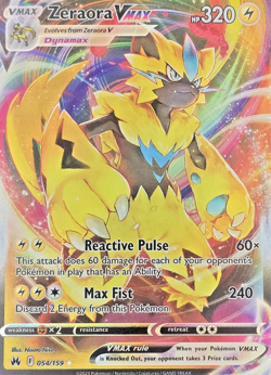 Zeraora VMAX 054/159 Crown Zenith Ultra Rare Holo Pokemon TCG Card NM - Image 1