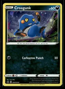 Croagunk - (Cosmos Holo) SWSH245 Promo Cards NM EN-783 - Image 1
