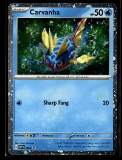 Carvanha 093 Holo SV: Scarlet & Violet Promo Cards NM - Image 1