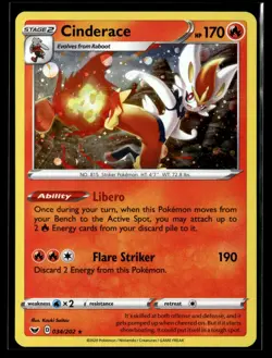 Cinderace - (Cosmos Holo) 034/202 Holo Miscellaneous Cards & Products NM - Image 1