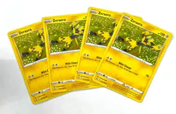 Zeraora Rare 052/159 x4 4x Pokemon Card Crown Zenith 2023 Playset - Image 1