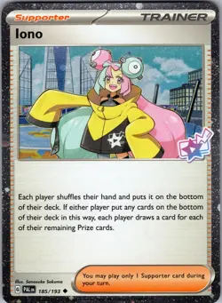 Iono 185/193 Cosmos Holo Tournament Collection Promo Pokemon Card - Image 1