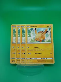 4x Pikachu 65/202 Sword & Shield Base Set Common NM Pokemon TCG - Image 1