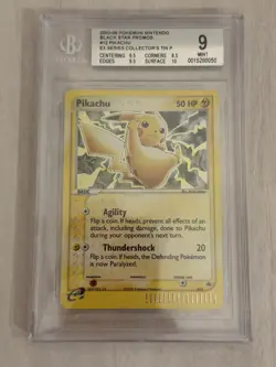 2003 POKEMON BLACK STAR PROMO #012 PIKACHU-HOLO BGS 9 High Subgrades - Image 1