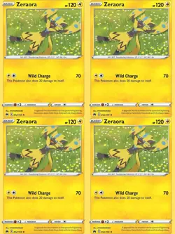 (x4) Zeraora 052/159 Rare Crown Zenith Playset Pokemon TCG NM - Image 1