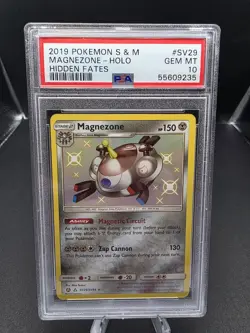 Pokemon PSA 10 Hidden Fates #SV29 Magnezone Holo 2019 Sun and Moon Gem Mint - Image 1