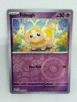 Pokemon Paldean Fates 038/091 Fidough Cosmos/Reverse Cosmic holo - Image 1