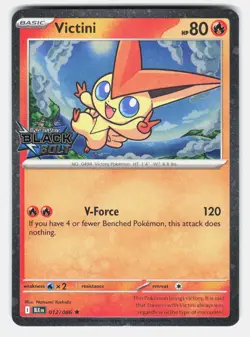 Victini (Black Bolt Stamped) 012/086 Cosmo Holo Pokemon NM - Image 1