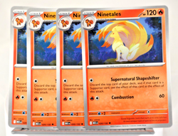 Pokemon TCG ME01 Mega Evolution Ninetales 020/132 Uncommon Regular x4 Playset - Image 1