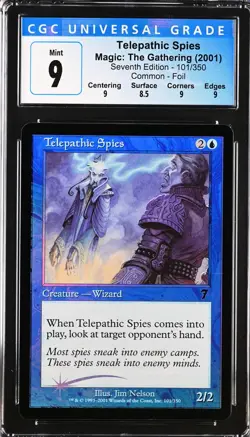 TELEPATHIC SPIES 7th Edition Foil C CGC 9 MTG [Nostalgium] - Image 1