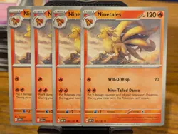 Pokemon TCG Obsidian Flames Ninetales 029/197 x4 Playset - Image 1