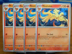 Pokemon TCG Surging Sparks Ninetales 017/191 x4 Playset - Image 1