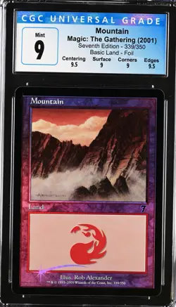MOUNTAIN 7th Edition Foil CGC 9 Q++ MTG [Nostalgium] - Image 1