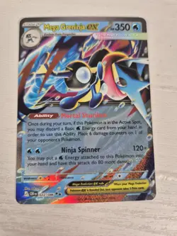 Mega Greninja ex 022/086 Me04: Chaos Rising Holo Pokemon TCG Mega Evolutions NM - Image 1