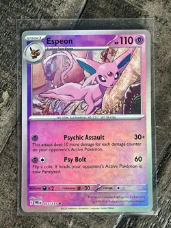 Pokemon TCG Espeon Master Ball Pattern 033/131 Prismatic Evolutions Holo - Image 2