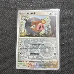 Pokemon Card Lechonk Scarlet & Violet Reverse Holo Common 154/198 Near Mint - Image 1