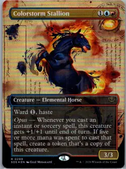 Colorstorm Stallion (Borderless) (R) #299 Secrets of Strixhaven MTG NM - Image 1