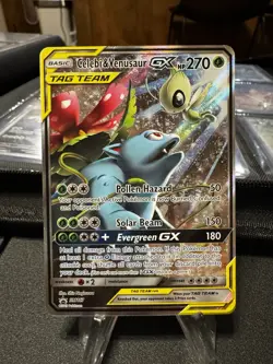 Pokemon TCG Celebi & Venusaur GX SM167 Sun & Moon Promo Tag Team - Image 1