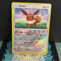 Eevee 101/149 Reverse Holo Sun and Moon Base Set SM Pokemon NM - Image 1