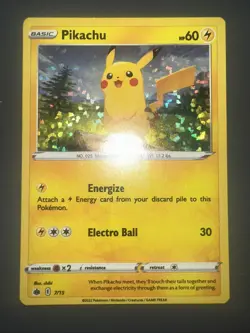 Pokemon TCG Pikachu 7/15 McDonald’s Promo 2022 Holo LP. - Image 1