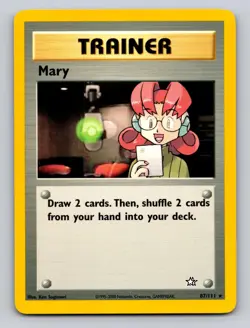 Mary 87/111 Rare Neo Genesis Pokemon Unlimited LP - Image 1