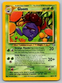 Gloom 36/111 Uncommon Neo Genesis Pokemon Unlimited Lightly Played - Image 1