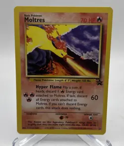 2000 Pokemon Moltres #21 Black Star Promo LP - Image 1