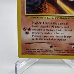 2000 Pokemon Moltres #21 Black Star Promo LP - Image 4