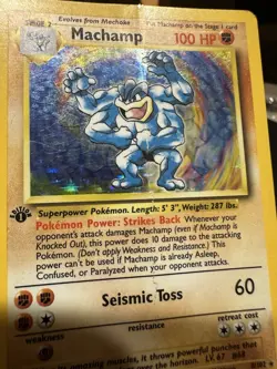 Pokemon TCG Machamp Holo Rare 1st Edition Base Set 8/102 - Image 4