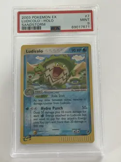 2003 Pokemon EX Sandstorm - Ludicolo Holo #7 PSA 9 MINT - Image 1