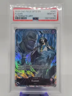One Piece 2025 OP12-LEGACY of the Master Alternate Art #040 Kuzan, PSA 10 - Image 1