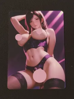 Waifu Sexy Anime Girls Cards Custom Holo - Final Fantasy VII - Tifa Lockhart #6 - Image 2