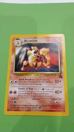 2001 Black Star Promo WOTC Pokemon League Card Arcanine 6 - LP Vintage Tcg - Image 3