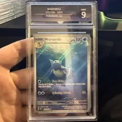 Pokemon TCG Wartortle Illustration Rare Card 171/165 Pokemon 151 GG 9 Get Graded - Image 1