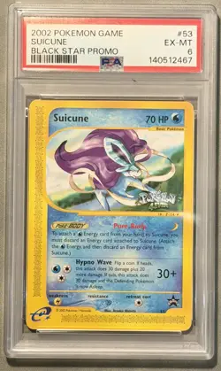 Nintendo 2002 Wotc Promo Suicune Black Star #53 Holo English PSA 6 - Image 1