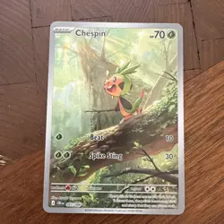 Chespin 087/086 Chaos Rising Holo Illustration Rare Pokemon English NM - Image 1
