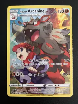 Hisuian Arcanine - TG08/TG30 Ultra Rare Lost Origin NM Pokemon TCG - Image 1
