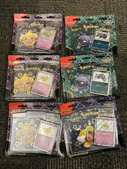 6x Paldean Fates Tech Sticker Collection Pokemon TCG Factory Sealed - Image 2