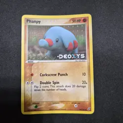 Pokemon TCG Phanpy EX Deoxys Card 69/107 Reverse Holo NM - Image 1