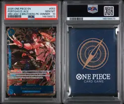 2025 ONE PIECE 3RD ANNIVERSARY TOURNAMENT WINNER #053 PORTGAS D. ACE PSA 10 - Image 2