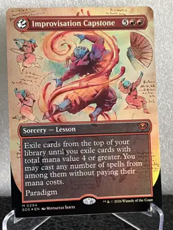 Improvisation Capstone SOS 294 MTG Foil Borderless Mythic Strixhaven NM - Image 1