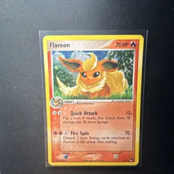 Pokemon TCG Flareon Holo Rare Card 2/17 Pop Series 3 LP/MP - Image 1