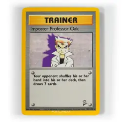 Pokemon - Imposter Professor Oak - Non Holo - 102/130 - Base Set 2 - Rare Card - Image 1