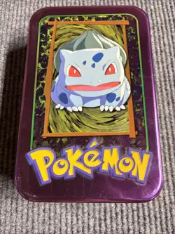 Topps TV Animation Nintendo Edition Pokemon 1999 Bulbasaur Collectible Card Tin - Image 1