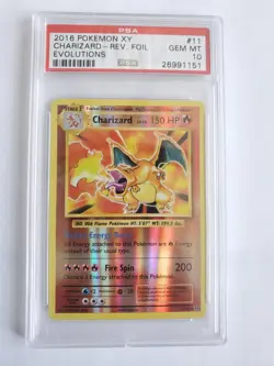 2016 Pokemon XY Evolutions Charizard Rev Holo 11/108 PSA 10 Gem Mint - Image 1