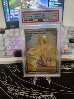 Pokemon 2025 Lillie's Determination 184/132 SIR Mega Evolution PSA 9 - Image 1