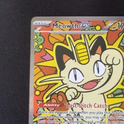 Meowth Ex 121/088 Special Illustration Rare Perfect Order Pokemon TCG English - Image 3