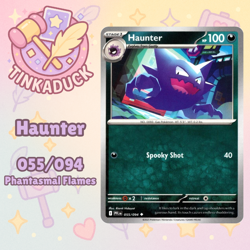 Haunter 055/094 Pokemon Phantasmal Flames Near Mint English - US Seller! - Image 1