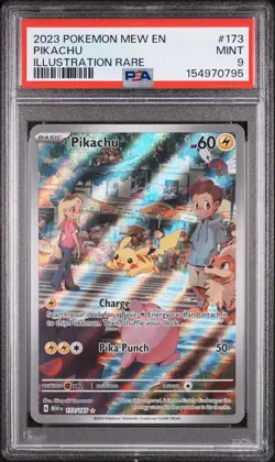 Pikachu 173 Pokemon Mew En-151 PSA 9 - Image 1